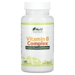 Nu U Nutrition, Комплекс витаминов В, 180 таблеток растительного происхождения