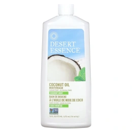 Desert Essence, Ополаскиватель для полости рта с кокосовым маслом, Кокос и мята, 16 унций (480 мл)