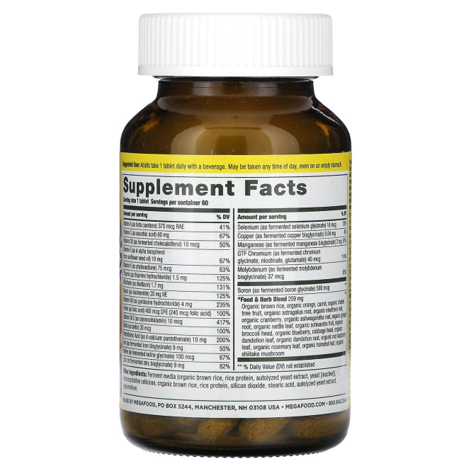 MegaFood, мультивитамины для женщин, 60 таблеток