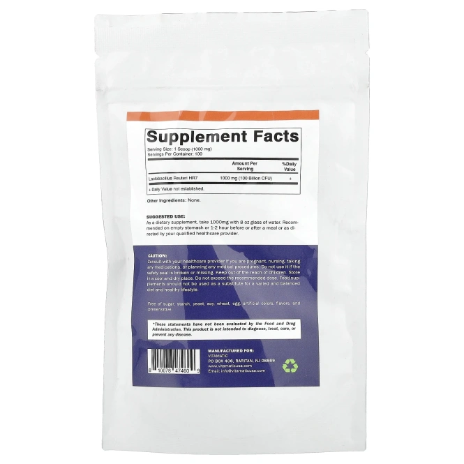 Vitamatic, Лактобактерии реутери, 100 г (3,5 унции)