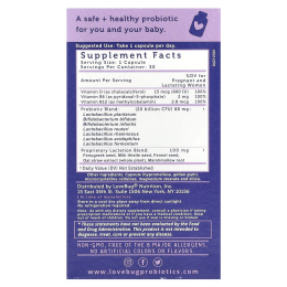 LoveBug Probiotics, пробиотик для послеродового периода, 20 млрд КОЕ, 30 капсул