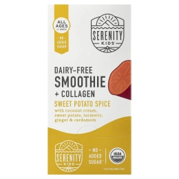 Serenity Kids, безмолочный смузи с коллагеном, батат и специи, для детей от 6 месяцев, 6 паучей по 99 г (3,5 унции)