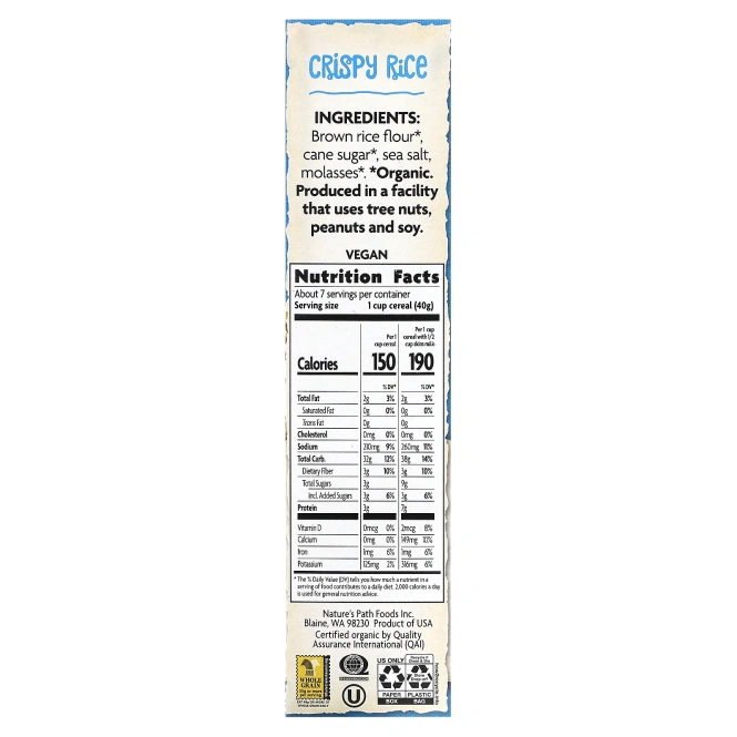 Nature's Path, хрустящие шарики из органического риса, 284 г (10 унций)