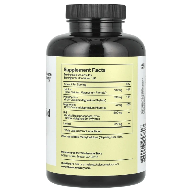 Wholesome Story, IP-6 и инозит, 240 вегетарианских капсул