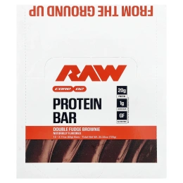 Raw Nutrition, протеиновый батончик, брауни с двойной помадкой, 12 батончиков по 60 г (2,11 унции)