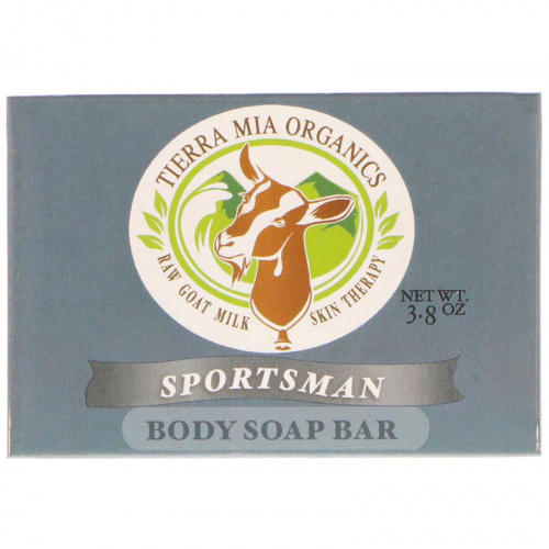 Tierra Mia Organics, Raw Goat Milk Skin Therapy, Body Soap Bar, Sportsman, 3.8 oz