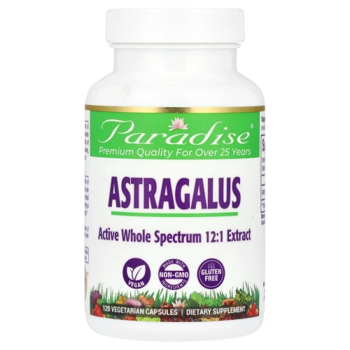 Paradise Herbs, Астрагал, 120 вегетарианских капсул