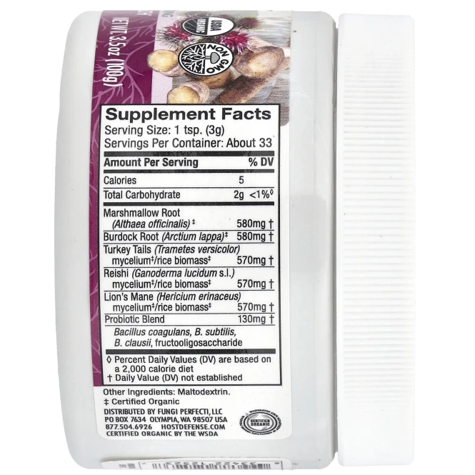 Fungi Perfecti, Myco Botanicals, Microbiome, 100 г (3,5 унции)