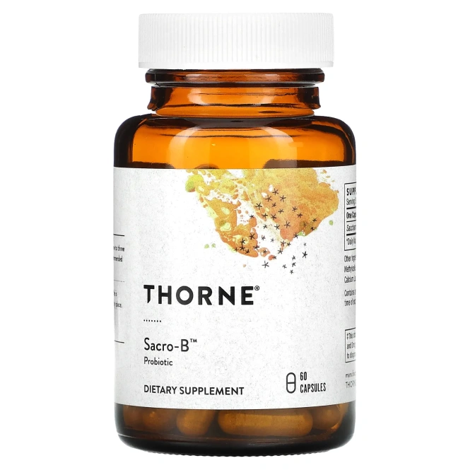 Thorne Research, Sacro-B, пробиотик, 60 капсул