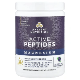 Ancient Nutrition, активные пептиды, магний, голубика и перечная мята, 137 г (4,83 унции)