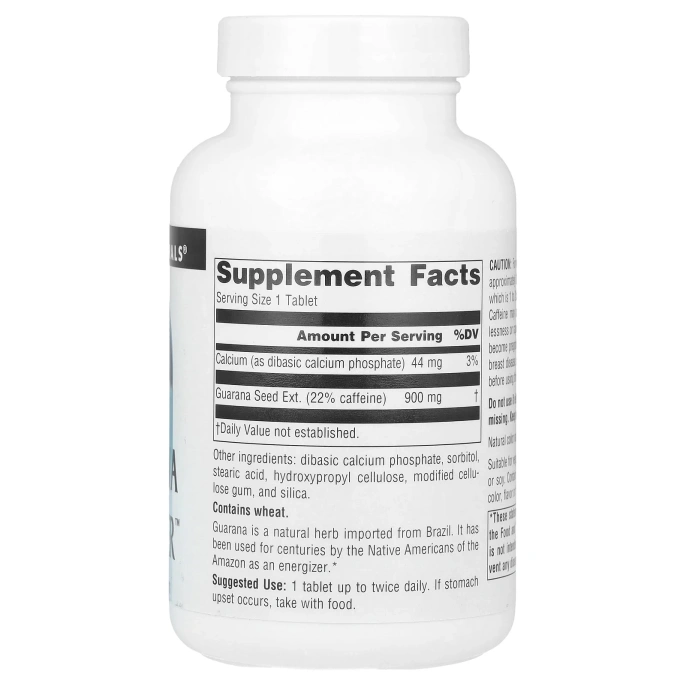 Source Naturals, Guarana Energizer 100 таблеток