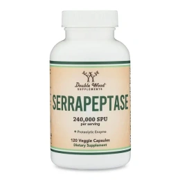 Double Wood Supplements, серрапептаза, 120 капсул (120 000 SPU в 1 капсуле)