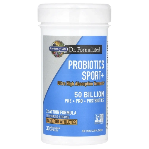 Garden of Life, Probiotics Sport +, 50 млрд, 30 вегетарианских капсул
