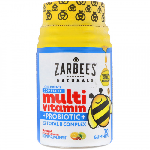 Zarbee's, Children's, Complete Multivitamin + Probiotic, Natural Fruit Flavors, 70 Gummies