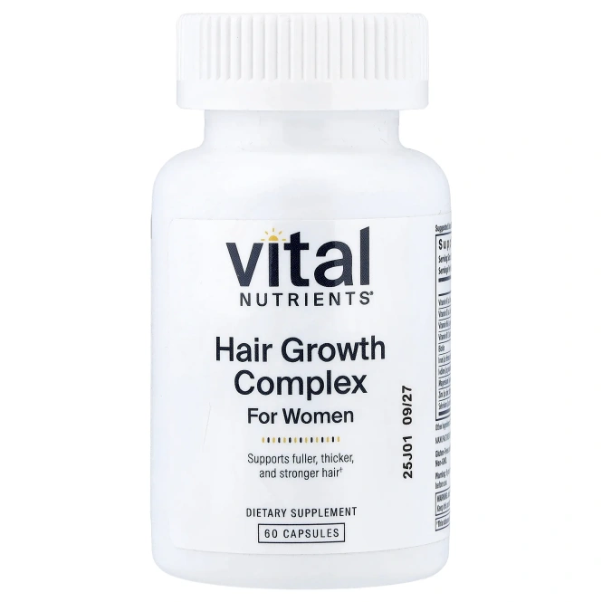 Vital Nutrients, комплекс для роста волос для женщин, 60 капсул