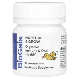 BioGaia, Nurture & Grow, для детей от 5 лет, 30 жевательных таблеток