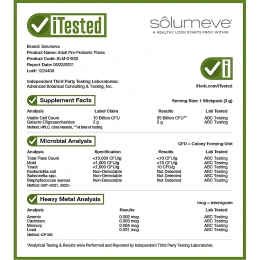 Solumeve, пребиотики и пробиотики для взрослых, со вкусом ежевики, 10 миллиардов КОЕ, 30 пакетиков по 3 г (0,11 унции)