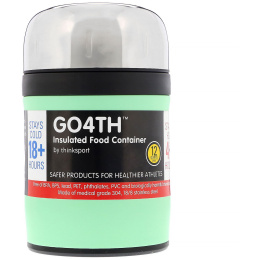 Think, Thinksport, GO4TH, изолированный контейнер для пищевых продуктов, мятно-зеленый, 12 унций (350 мл)