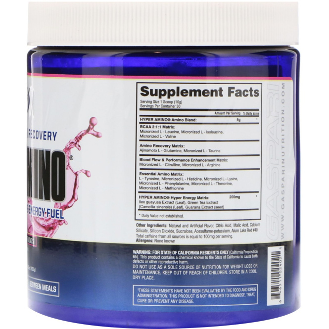 Gaspari Nutrition, Hyper Amino, Pink Lemonade, 10.58 oz (300 g)