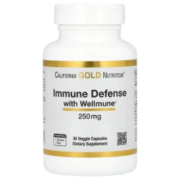 California Gold Nutrition, средство для укрепления иммунитета с Wellmune, бета-глюкан, 250 мг, 30 растительных капсул