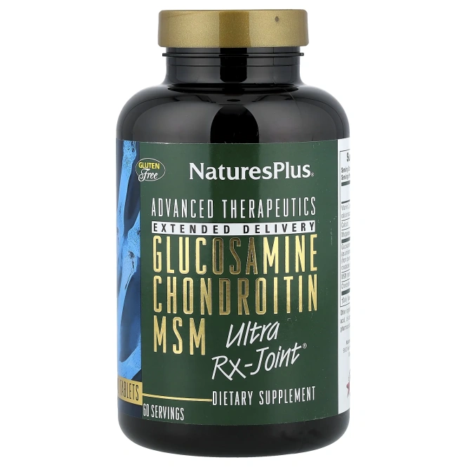 NaturesPlus, глюкозамин, хондроитин MSM Ultra Rx-Joint®, 180 таблеток