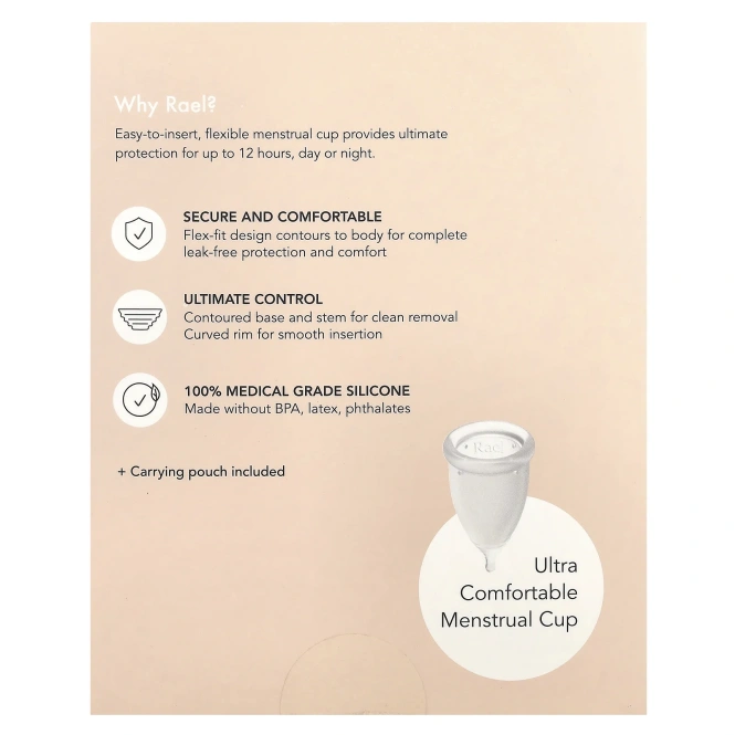 Rael, Менструальная чаша многоразового использования, размер 1, 1 штука