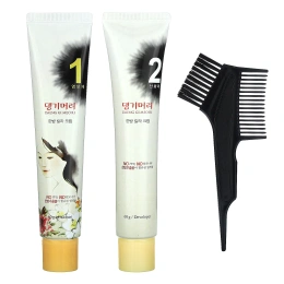 Doori Cosmetics, Daeng Gi Meo Ri, краска для волос с лекарственными травами, оттенок светло-каштановый, 1 набор