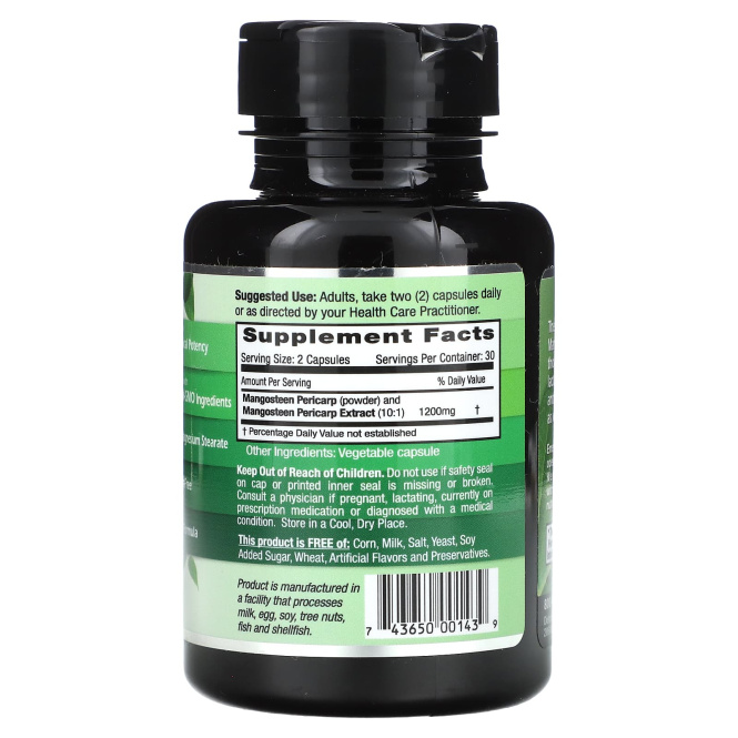 Emerald Laboratories, Мангостан, 60 растительных капсул