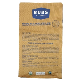 BUBS Naturals, Bubs Brew, смесь The Origin, молотая, средней обжарки, 340 г (12 унций)