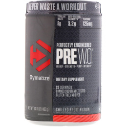 Dymatize Nutrition, Pre W.O., охлажденная смесь фруктов, 14,11 унций (400 г)