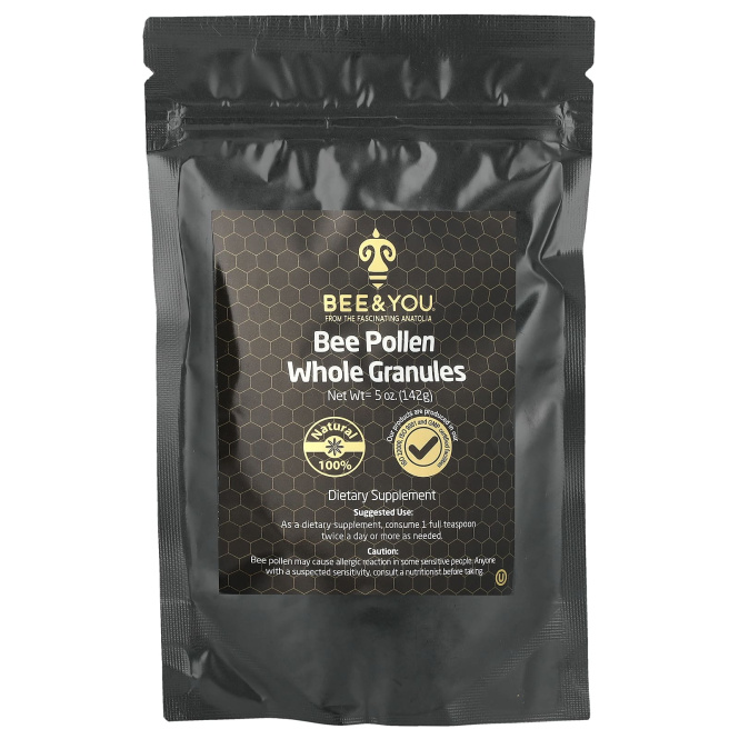 Bee & You, Цельные гранулы пчелиной пыльцы, 142 г (5 унций)