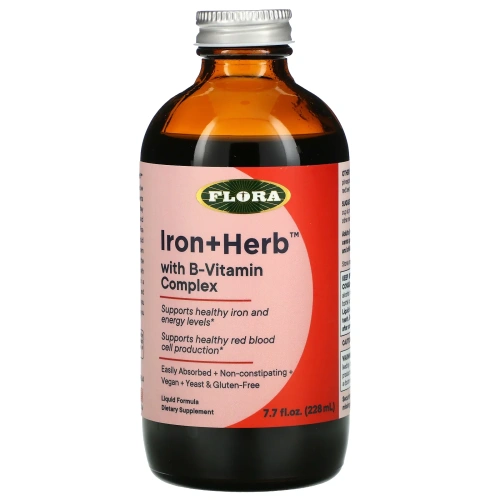Flora, Iron+ Herb With B-Vitmain Complex, 7.7 fl oz ( 228 ml)