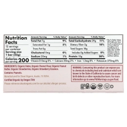Skout Organic, протеиновый батончик, арахисовая паста и джем, 12 батончиков по 55 г (1,9 унции)