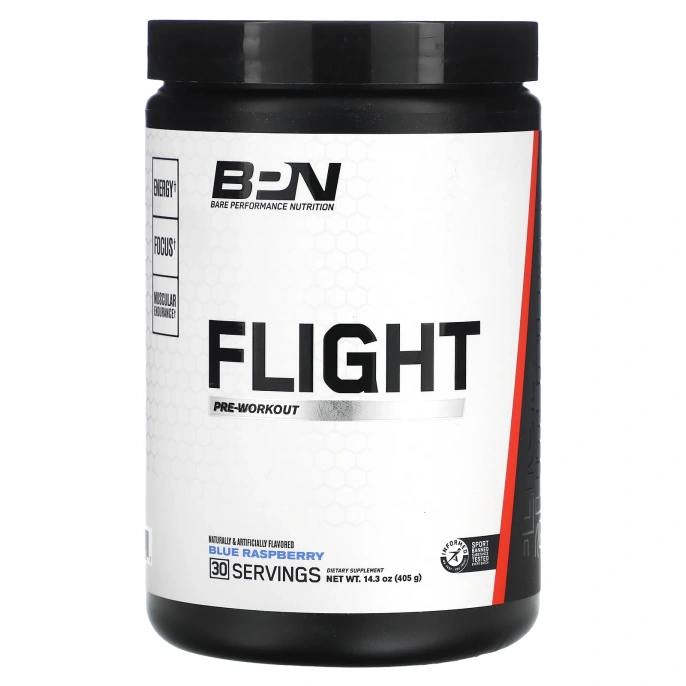BPN, Flight, перед тренировкой, голубая малина, 405 г (14,3 унции)