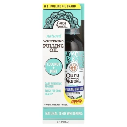 GuruNanda, Натуральное отбеливающее масло, кокос + мята, 237 мл (8 жидк. унц.)
