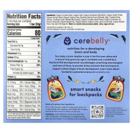 Cerebelly, Smart Bars, органические батончики для малышей, батат, черника и банан, 5 батончиков по 24 г (0,84 унции)