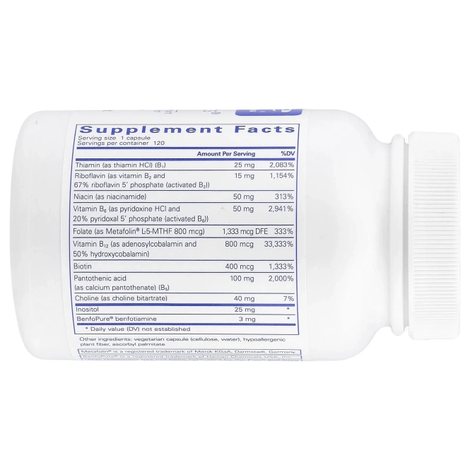 Pure Encapsulations, PureGenomics® B-Complex, 120 капсул