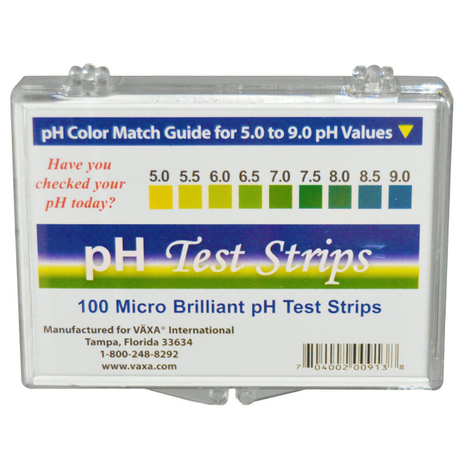 Vaxa International, Тест-полоски для определения pH, 100 полосок