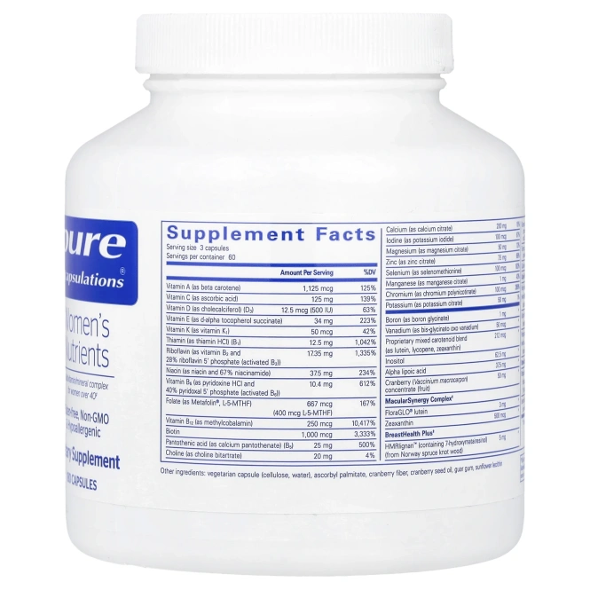 Pure Encapsulations, Питательные вещества для женщин, 180 капсул