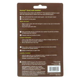 Zoli, Bunny, Dual Nub Teethers, Orange & Green, +6mo, 2 Pieces