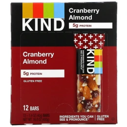 KIND Bars, Клюква и миндаль, 12 батончиков по 40 г (1,4 унции)