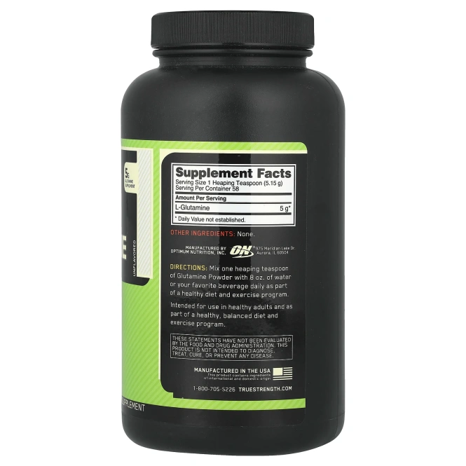 Optimum Nutrition, Глутамин в форме порошка, без ароматизаторов, 10,6 унц. (300 г)