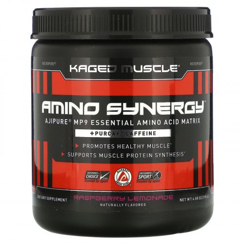 Kaged Muscle, Amino Synergy, Raspberry Lemonade, 6.88 oz (195 g)