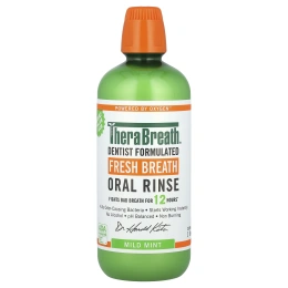 TheraBreath, Ополаскиватель для полости рта Fresh Breath, мягкая мята, 1 л (33,8 жидк. унц.)