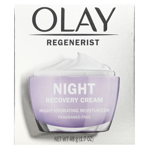 Olay, Regenerist, ночной восстанавливающий крем, без отдушек, 48 г (1,7 унции)