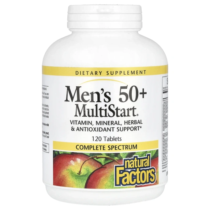 Natural Factors, Комплекс мультивитаминов «MultiStart» для мужчин старше 50 лет, 120 таблеток