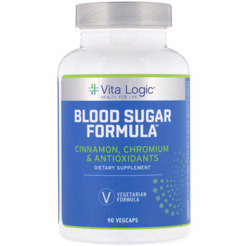Vita Logic, Формула для сахара в крови, 90 капсул с оболочкой из ингредиентов растительного происхождения