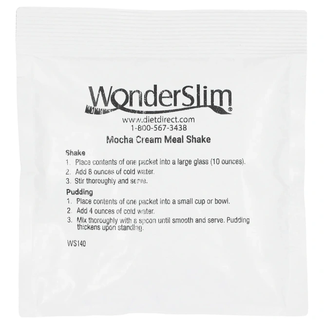 WonderSlim, коктейль, мокко и крем, 7 пакетиков по 28 г
