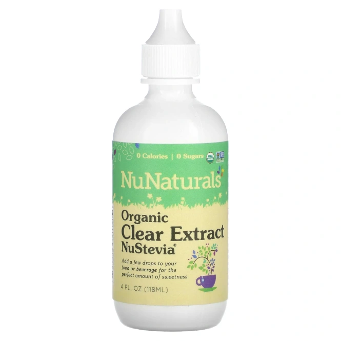 NuNaturals, NuStevia, Organic Clear Extract, 4  fl oz (118 ml)