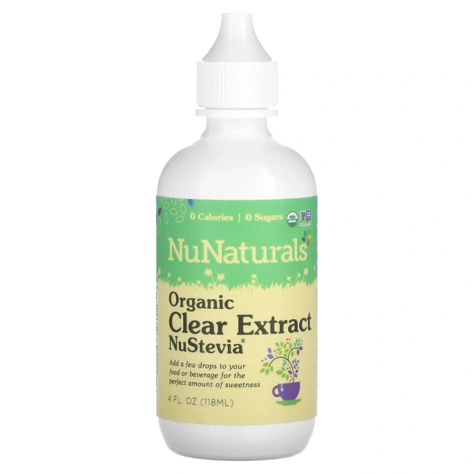 NuNaturals, NuStevia, Organic Clear Extract, 4 fl oz (118 ml)